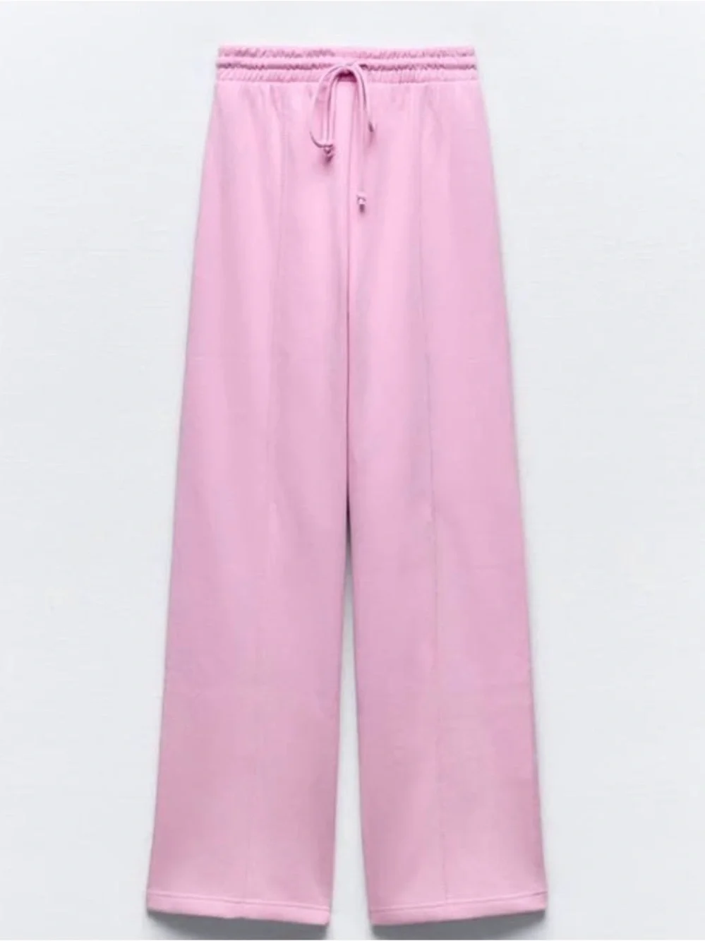 WIDE LEG ZARA PINK SWEATPANTS SIZE SMALL - Picture 1 of 1